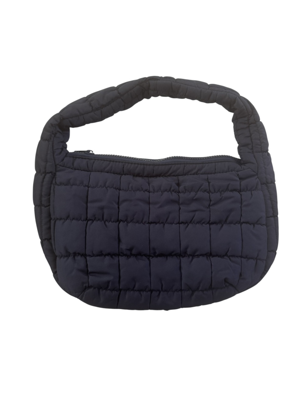 Do everything in love Women's small Puffer Shoulder Bag quilted navy blue #NE345